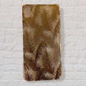 NWT Gold Leaf Print Clear Background iPhone X XS
